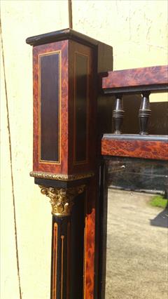 19th century ebonised and amboyna wood over mantle mirror5.jpg